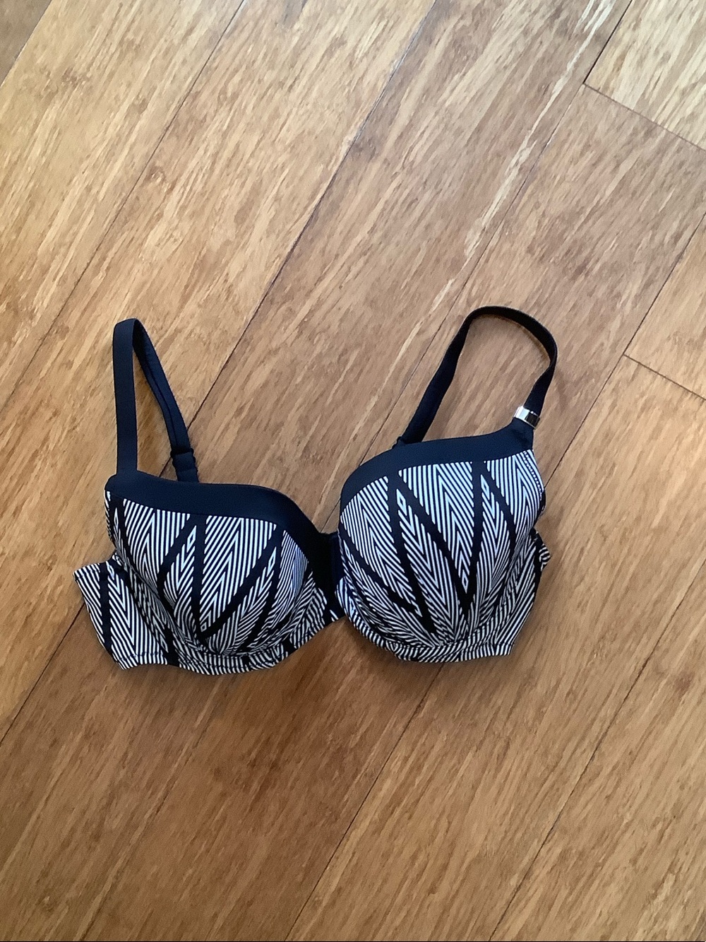 Fantasie Black and White Striped Underwire Bra
